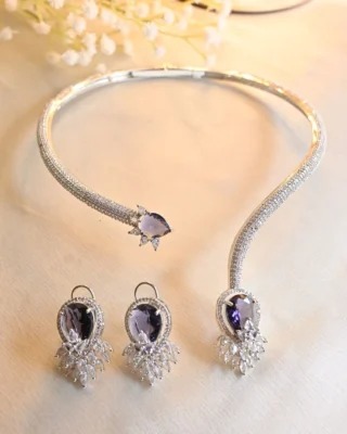 Chic Curve AD Hasli Set- Lavender Color