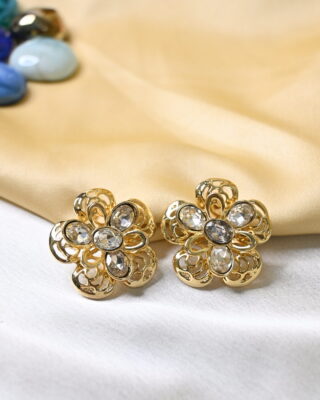 Dualtone Shedded Flower Earings