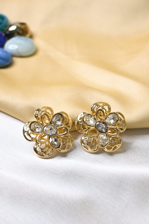 Dualtone Shedded Flower Earings