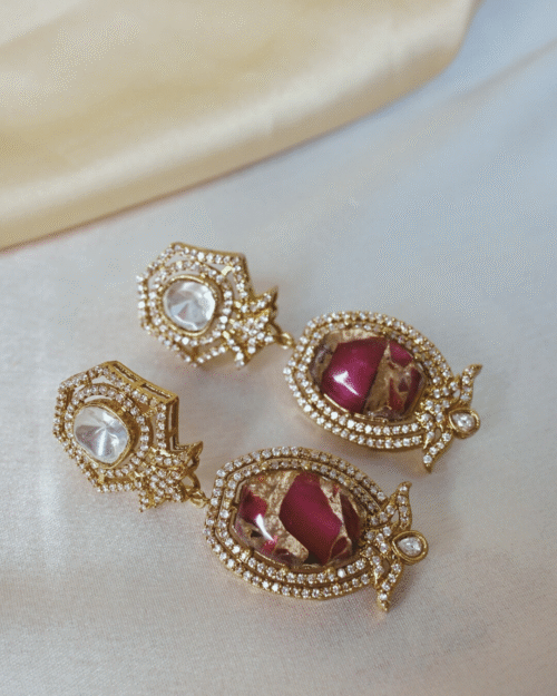 Retro Bloom Doublet Stone Choker - Image 2