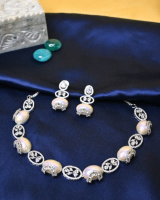 Elara Shine Pearl AD Set (Silver Plating)