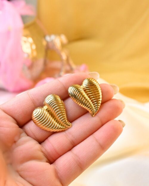 Sweetheart Sparks Earings-Matt & Shine Combo - Image 2