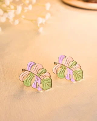 Breeze Leaf Earings-Green