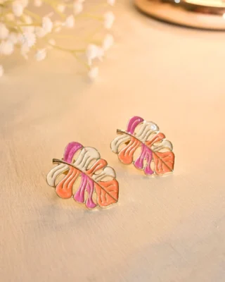 Breeze Leaf Earings-Orange