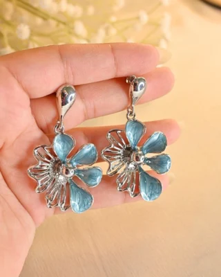 Chamellia Charm Earings- Sea green (Silver Plated)