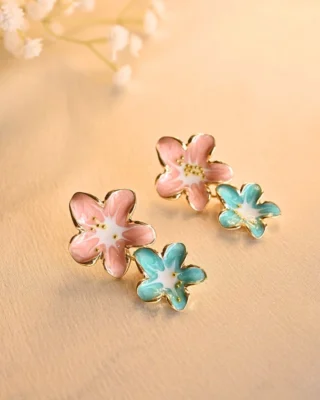 Peony Double Whirl Earings